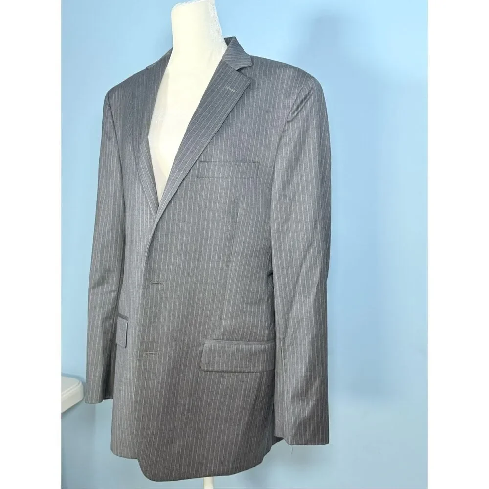 Brooks Brothers 346 Fitzgerald Fit Two Button Wool Blazer Jacket 40L Grey‎
